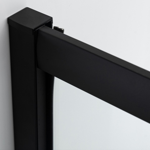 KABINA PRYSZNICOWA Z WYSOKIM BRODZIKIEM MAJA PRAWA CZARNA 115x85CM 5MM