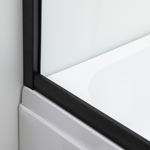 KABINA PRYSZNICOWA Z WYSOKIM BRODZIKIEM MAJA PRAWA CZARNA 115x85CM 5MM