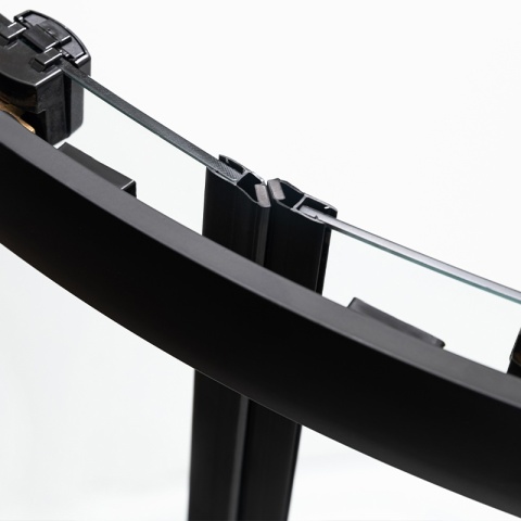 KABINA PRYSZNICOWA Z WYSOKIM BRODZIKIEM MAJA PRAWA CZARNA 115x85CM 5MM