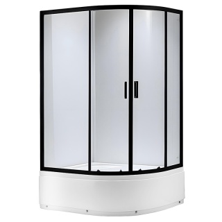 KABINA PRYSZNICOWA Z WYSOKIM BRODZIKIEM MAJA PRAWA CZARNA 115x85CM 5MM