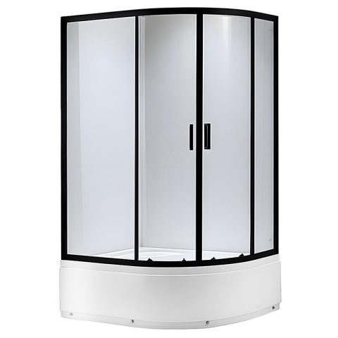 KABINA PRYSZNICOWA Z WYSOKIM BRODZIKIEM MAJA PRAWA CZARNA 115x85CM 5MM