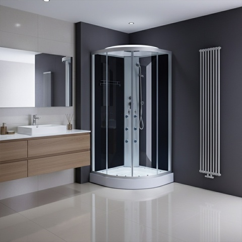 KABINA PRYSZNICOWA Z HYDROMASAŻEM WSH7602B 100x100 CM