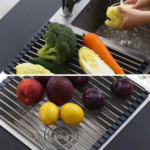 MATA DO SUSZENIA NACZYŃ ZWIJANY OCIEKACZ SUSZARKA NA ZLEW CHROM AGAT-CH