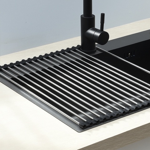 MATA DO SUSZENIA NACZYŃ ZWIJANY OCIEKACZ SUSZARKA NA ZLEW CHROM AGAT-CH