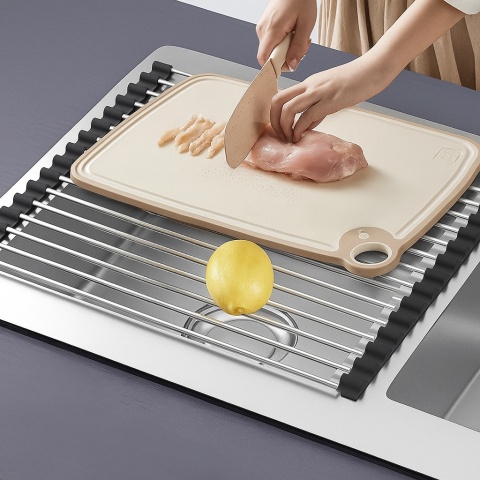 MATA DO SUSZENIA NACZYŃ ZWIJANY OCIEKACZ SUSZARKA NA ZLEW CHROM AGAT-CH