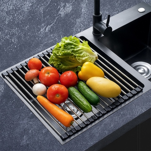 MATA DO SUSZENIA NACZYŃ ZWIJANY OCIEKACZ SUSZARKA NA ZLEW CHROM AGAT-CH