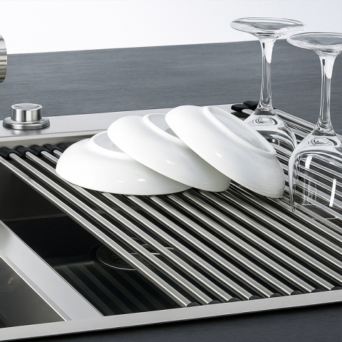 MATA DO SUSZENIA NACZYŃ ZWIJANY OCIEKACZ SUSZARKA NA ZLEW CHROM AGAT-CH