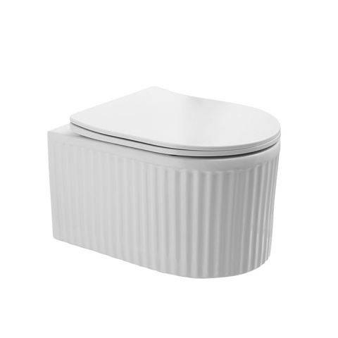 MISKA WC WISZĄCA RIMLESS LUMA-WH-RIM-03 BIAŁA DESKA WOLNOOPADAJĄCA DUROPLAST