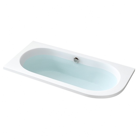 WANNA PRZYŚCIENNA DO ZABUDOWY LEWA 160x75 CM BIAŁA PRZELEW CHROM EBI