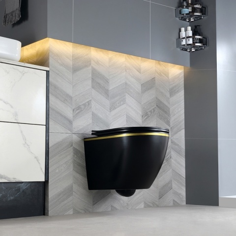 ZESTAW PODTYNKOWY WC STELAŻ TECE MISKA PEAK-MTB-GL-RIM-03 PRZYCISK TC-9240401 CHROM