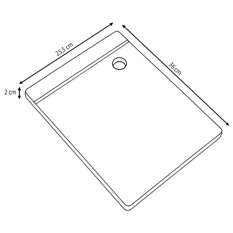 DESKA KUCHENNA DREWNIANA KUCHENNA NIGRA GRUBA Z RANTEM DO ZLEWOZMYWAKA