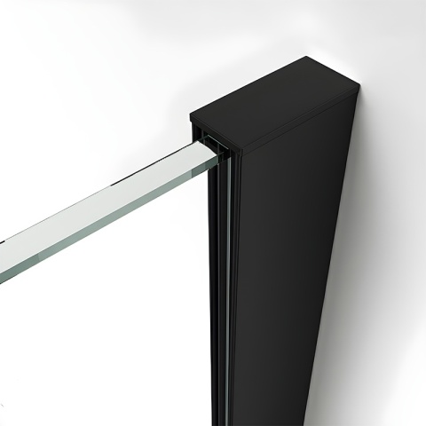 KABINA PRYSZNICOWA PROSTOKĄTNA ZES-KZ22A-BL-100X80 CZARNA 100X80 CM 8 MM