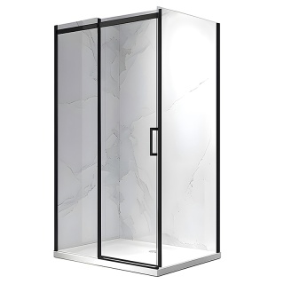 KABINA PRYSZNICOWA PROSTOKĄTNA ZES-KZ22B-BL-110X80 CZARNA 110X80 CM 8 MM