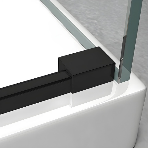 KABINA PRYSZNICOWA PROSTOKĄTNA ZES-KZ22B-BL-110X80 CZARNA 110X80 CM 8 MM