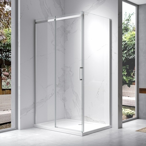 KABINA PRYSZNICOWA PROSTOKĄTNA ZES-KZ22C-120X80 CHROM 120X80 CM 8 MM