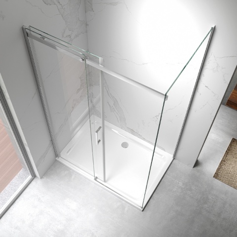 KABINA PRYSZNICOWA PROSTOKĄTNA ZES-KZ22C-120X80 CHROM 120X80 CM 8 MM