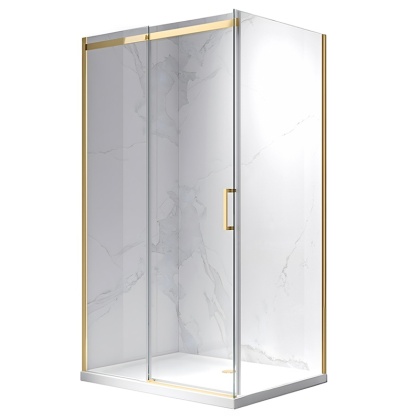 KABINA PRYSZNICOWA PROSTOKĄTNA ZES-KZ22C-GL-120X80 ZŁOTA 120X80 CM 8 MM