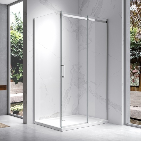 KABINA PRYSZNICOWA PROSTOKĄTNA ZES-KZ22E-140X90 CHROM 140X90 CM 8 MM