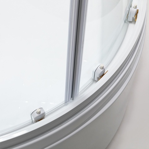 KABINA PRYSZNICOWA Z WYSOKIM BRODZIKIEM MAJA LEWA BIAŁA 115x85CM SZKŁO 5MM