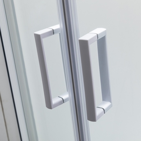 KABINA PRYSZNICOWA Z WYSOKIM BRODZIKIEM MAJA LEWA BIAŁA 115x85CM SZKŁO 5MM