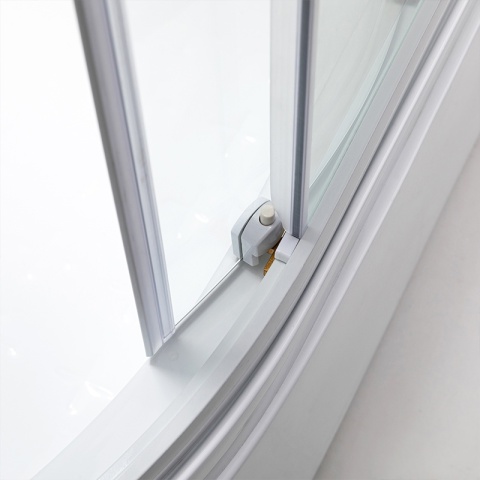 KABINA PRYSZNICOWA Z WYSOKIM BRODZIKIEM MAJA LEWA BIAŁA 115x85CM SZKŁO 5MM