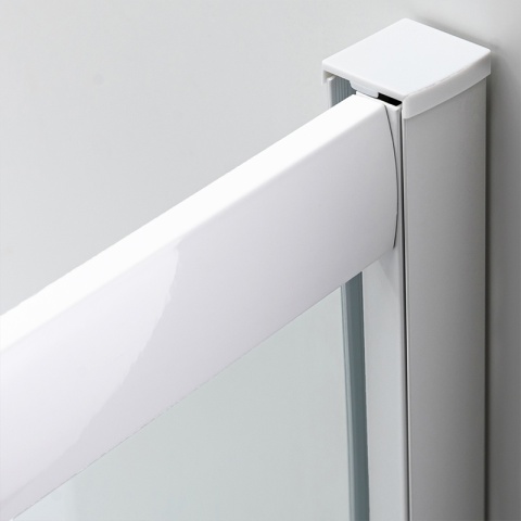 KABINA PRYSZNICOWA Z WYSOKIM BRODZIKIEM MAJA LEWA BIAŁA 115x85CM SZKŁO 5MM