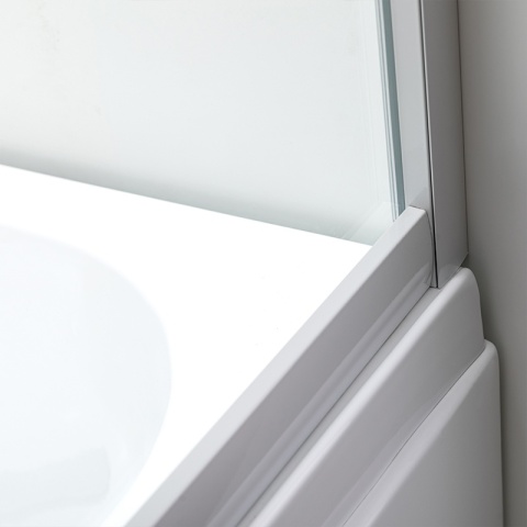 KABINA PRYSZNICOWA Z WYSOKIM BRODZIKIEM MAJA LEWA BIAŁA 115x85CM SZKŁO 5MM