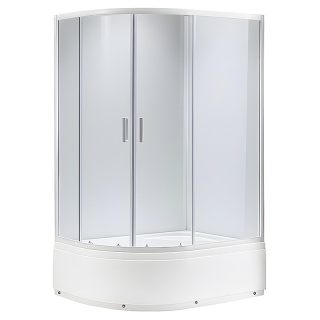 KABINA PRYSZNICOWA Z WYSOKIM BRODZIKIEM MAJA LEWA BIAŁA 115x85CM SZKŁO 5MM