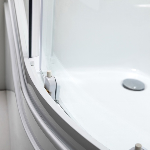 KABINA PRYSZNICOWA Z WYSOKIM BRODZIKIEM MAJA PRAWA BIAŁA 115x85CM SZKŁO 5MM