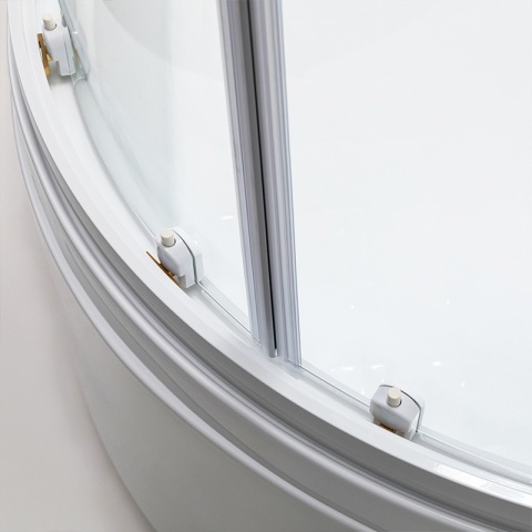 KABINA PRYSZNICOWA Z WYSOKIM BRODZIKIEM MAJA PRAWA BIAŁA 115x85CM SZKŁO 5MM