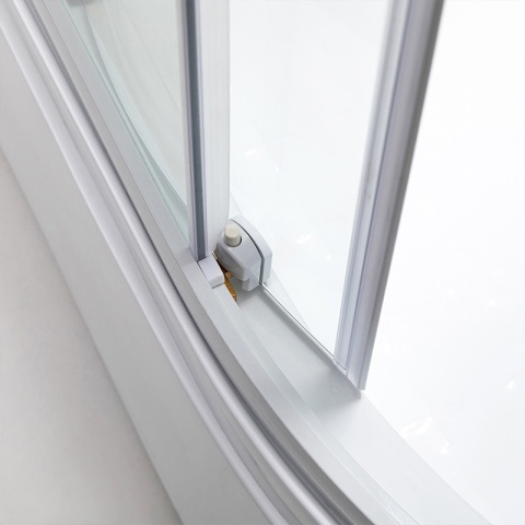 KABINA PRYSZNICOWA Z WYSOKIM BRODZIKIEM MAJA PRAWA BIAŁA 115x85CM SZKŁO 5MM