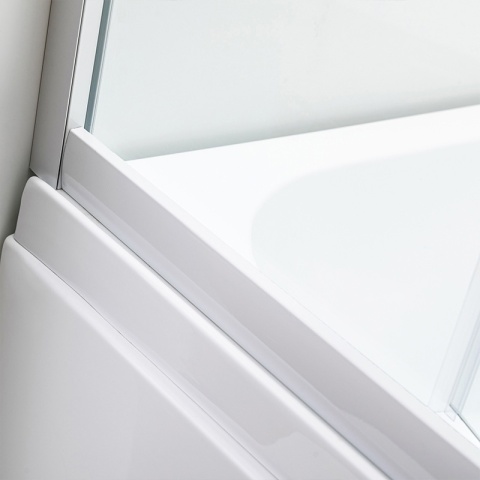 KABINA PRYSZNICOWA Z WYSOKIM BRODZIKIEM MAJA PRAWA BIAŁA 115x85CM SZKŁO 5MM