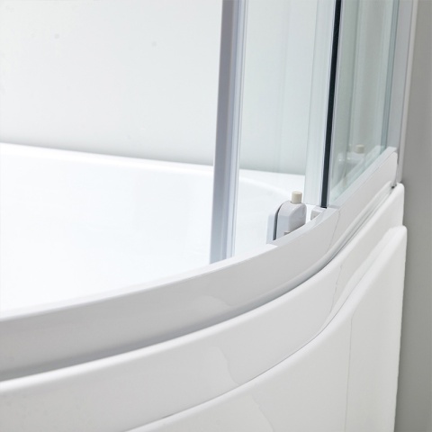 KABINA PRYSZNICOWA Z WYSOKIM BRODZIKIEM MAJA PRAWA BIAŁA 115x85CM SZKŁO 5MM