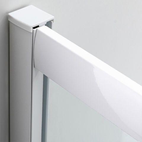 KABINA PRYSZNICOWA Z WYSOKIM BRODZIKIEM MAJA PRAWA BIAŁA 115x85CM SZKŁO 5MM