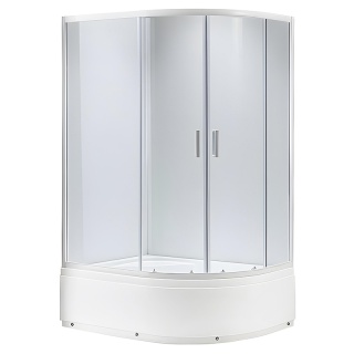 KABINA PRYSZNICOWA Z WYSOKIM BRODZIKIEM MAJA PRAWA BIAŁA 115x85CM SZKŁO 5MM