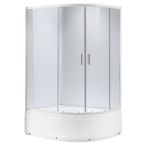 KABINA PRYSZNICOWA Z WYSOKIM BRODZIKIEM MAJA PRAWA BIAŁA 115x85CM SZKŁO 5MM