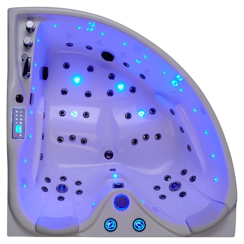 WANNA Z HYDROMASAŻEM ROMA 764 LEWA BIAŁA 150x150 CM