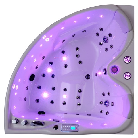 WANNA Z HYDROMASAŻEM ROMA 764 LEWA BIAŁA 150x150 CM