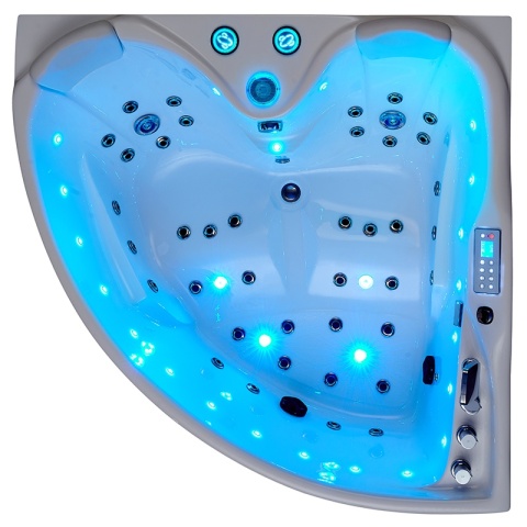 WANNA Z HYDROMASAŻEM ROMA 764 LEWA BIAŁA 150x150 CM