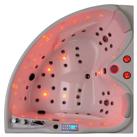 WANNA Z HYDROMASAŻEM ROMA 764 LEWA BIAŁA 150x150 CM