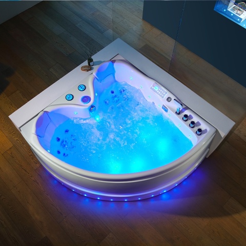 WANNA Z HYDROMASAŻEM ROMA 764 LEWA BIAŁA 150x150 CM