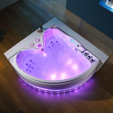 WANNA Z HYDROMASAŻEM ROMA 764 LEWA BIAŁA 150x150 CM