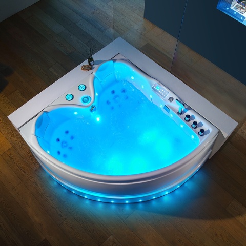 WANNA Z HYDROMASAŻEM ROMA 764 LEWA BIAŁA 150x150 CM