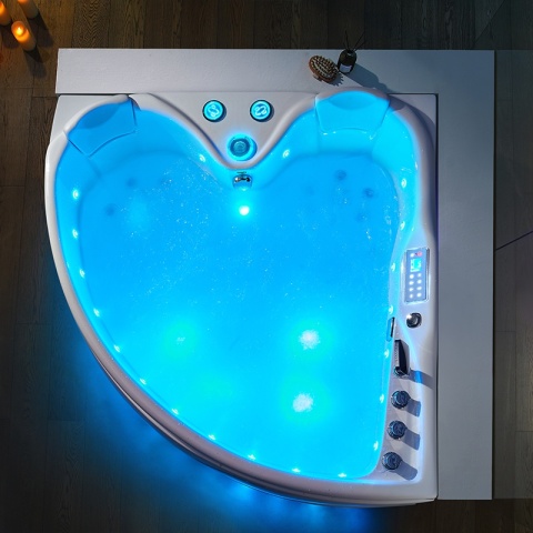 WANNA Z HYDROMASAŻEM ROMA 764 LEWA BIAŁA 150x150 CM