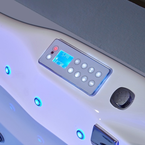 WANNA Z HYDROMASAŻEM ROMA 764 LEWA BIAŁA 150x150 CM