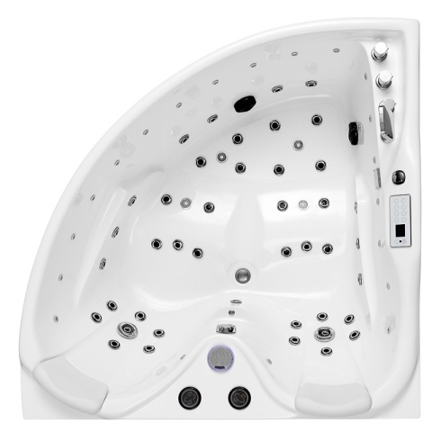 WANNA Z HYDROMASAŻEM ROMA 764 PRAWA BIAŁA 150x150 CM