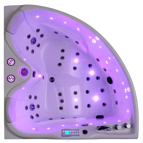 WANNA Z HYDROMASAŻEM ROMA 764 PRAWA BIAŁA 150x150 CM