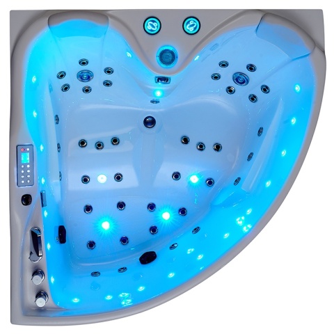 WANNA Z HYDROMASAŻEM ROMA 764 PRAWA BIAŁA 150x150 CM