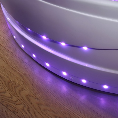 WANNA Z HYDROMASAŻEM ROMA 764 PRAWA BIAŁA 150x150 CM