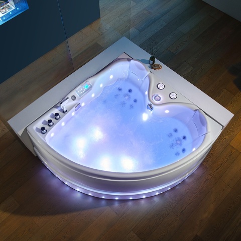 WANNA Z HYDROMASAŻEM ROMA 764 PRAWA BIAŁA 150x150 CM